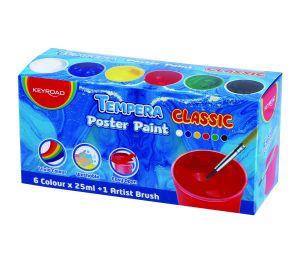KEYROAD Темперни бои Класик - 6 цвята за ярки творчески проекти!