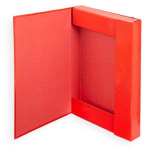 Папка кутия с ластик ДИНЕЛ ЧЕРВЕНА 24/33/5см.