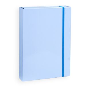 Папка кутия с ластик ДИНЕЛ СВЕТЛОСИНЯ 24/33/5см.