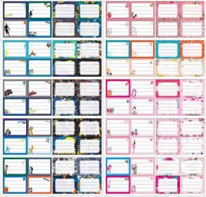 Ученически етикети 4-ка  С КАРТИНКИ 1 ЛИСТ  !!!