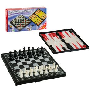 Шах магнитен  3 в 1  среден 2029