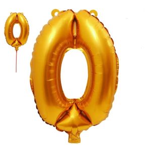 Балон  ЦЕЛОФАН  ЦИФРИ  ЗЛАТО 80см  №0