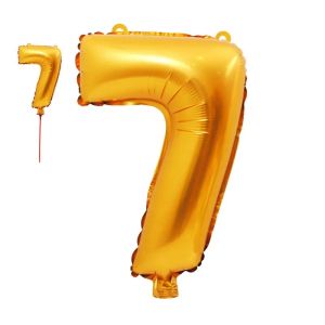 Балон  ЦЕЛОФАН  ЦИФРИ ЗЛАТО  80см  №7