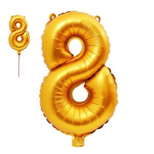 Балон  ЦЕЛОФАН  ЦИФРИ ЗЛАТО 80см  №8