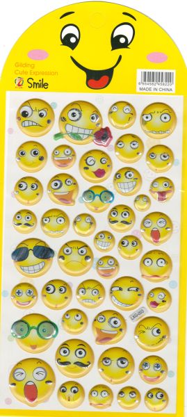 Стикери обемни  ЕМОТИКОНИ 13/24см