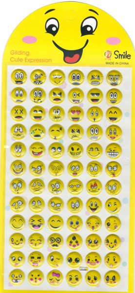 Стикери обемни  ЕМОТИКОНИ 13/24см