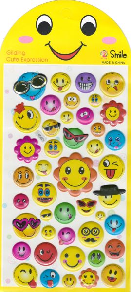 Стикери обемни  ЕМОТИКОНИ 13/24см