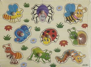 Пъзел ДЪРВЕН 22.5см*30см с дървени  дръжки