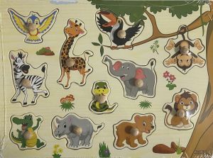 Пъзел ДЪРВЕН 22.5см*30см с дървени  дръжки