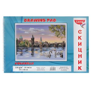Скицник АКВАРЕЛ  33*48см А3+ ЛАРЕД  220гр 16л.