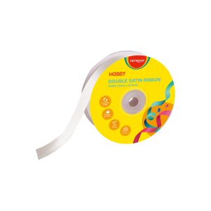 ЛЕНТА САТЕН 25мм*25ярда KR990030 БЯЛА