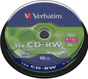 Дискове  ВЕРБАТИМ  CD-RW  10бр.шпинд. !!!