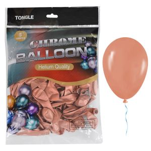 Балон  100бр  12.5см  TONGLE ХРОМ РОЗОВО ЗЛАТО