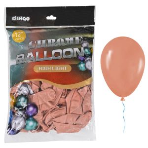 Балон  100бр  30см TONGLE ХРОМ РОЗОВО ЗЛАТО