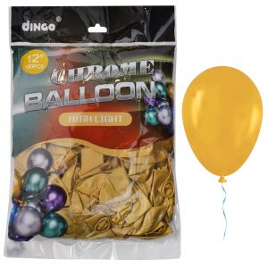 Балон  100бр  30см  TONGLE ХРОМ ЗЛАТО