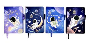 Тефтер с ластик А6  11/16см КОСМОНАВТ !!!