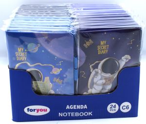 Тефтер с ластик А6  11/16см КОСМОНАВТ !!!