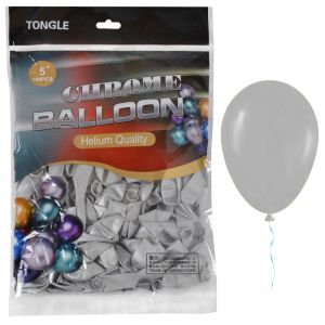 Балон  100бр  12.5см  TONGLE ХРОМ СРЕБРО