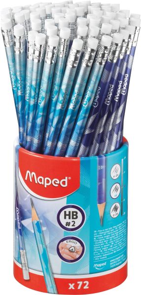 Молив  МАПЕД триъгълен ARCTIC НВ + ГУМА  !!!