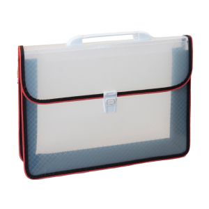 Чанта  ПВЦ А4 +   Прозрачна с цветен кант BG012