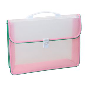 Чанта  ПВЦ А4 +   Прозрачна с цветен кант BG012