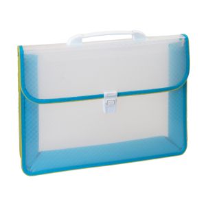 Чанта  ПВЦ А4 +   Прозрачна с цветен кант BG012