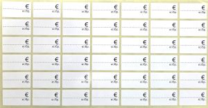 Етикети  17/30  ЕВРО  БЕЛИ 10бр КОМПЛЕКТ !!!