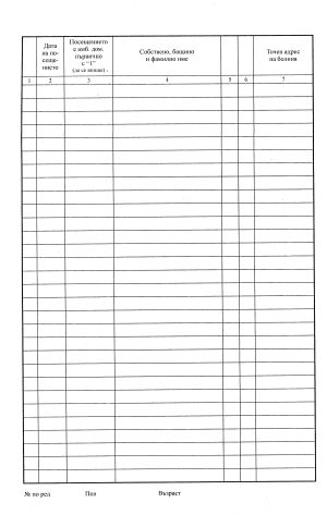 Амбулаторна книга, МП  2-61