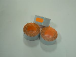 Етикети на ролка ЕДНОРЕДОВИ 26/12мм.- ОРАНЖ  !!!