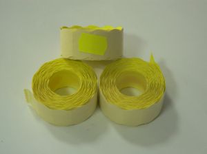 Етикети на ролка  ДВУРЕДОВИ 26/16мм.-ЖЪЛТО  !!!