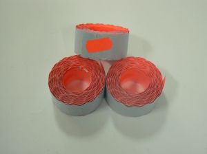 Етикети на ролка ЕДНОРЕДОВИ 26/12мм.-ЧЕРВЕН !!!