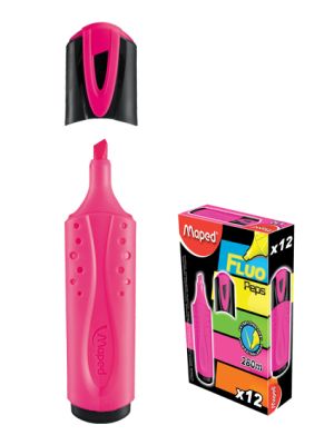 МАРКЕР ТЕКСТ  МАПЕД  ФЛУО ПЕПС  РОЗОВ  !!!