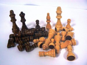 Фигури за шах Дървени  ГОЛЕМИ  в плик