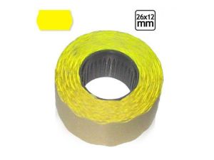 Етикети на ролка ЕДНОРЕДОВИ 26/12мм.- ЖЪЛТО  !!!