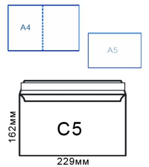 Плик бял СМЗЛ  С5  - 162/229мм. за 1бр