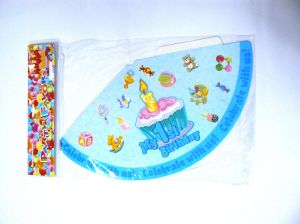 Парти ШАПКИ ЛУКС  6бр. в плик Комплект