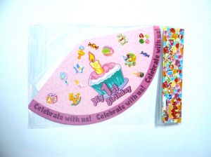 Парти ШАПКИ ЛУКС  6бр. в плик Комплект