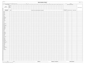Месечен отчет за разход на хранителни продукти