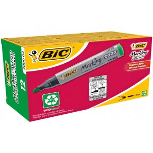 Маркер перманент  БИК  2000 об. връх - зелен