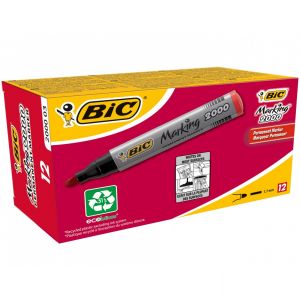 Маркер перманент БИК 2000 об. връх - червен