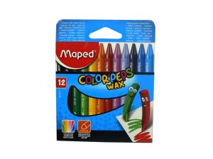 Пастели МАПЕД 12цв.  Восъчни  !!!